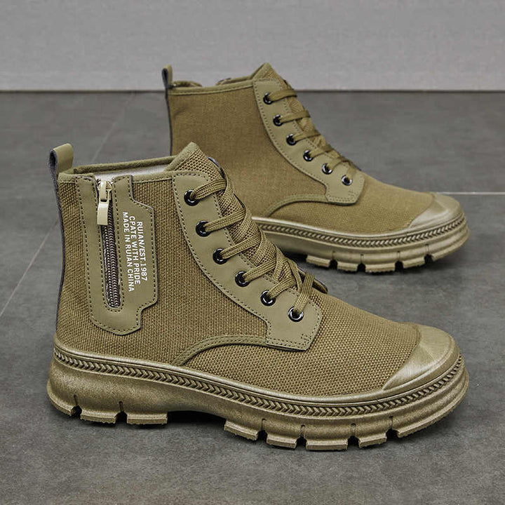 Hiking Boots Men's Side Zipper High-top