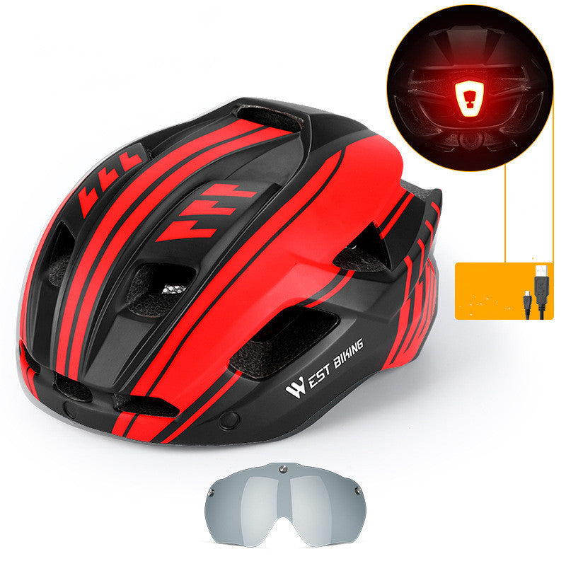 Cycling Helmet Integrated With Goggles Helmet