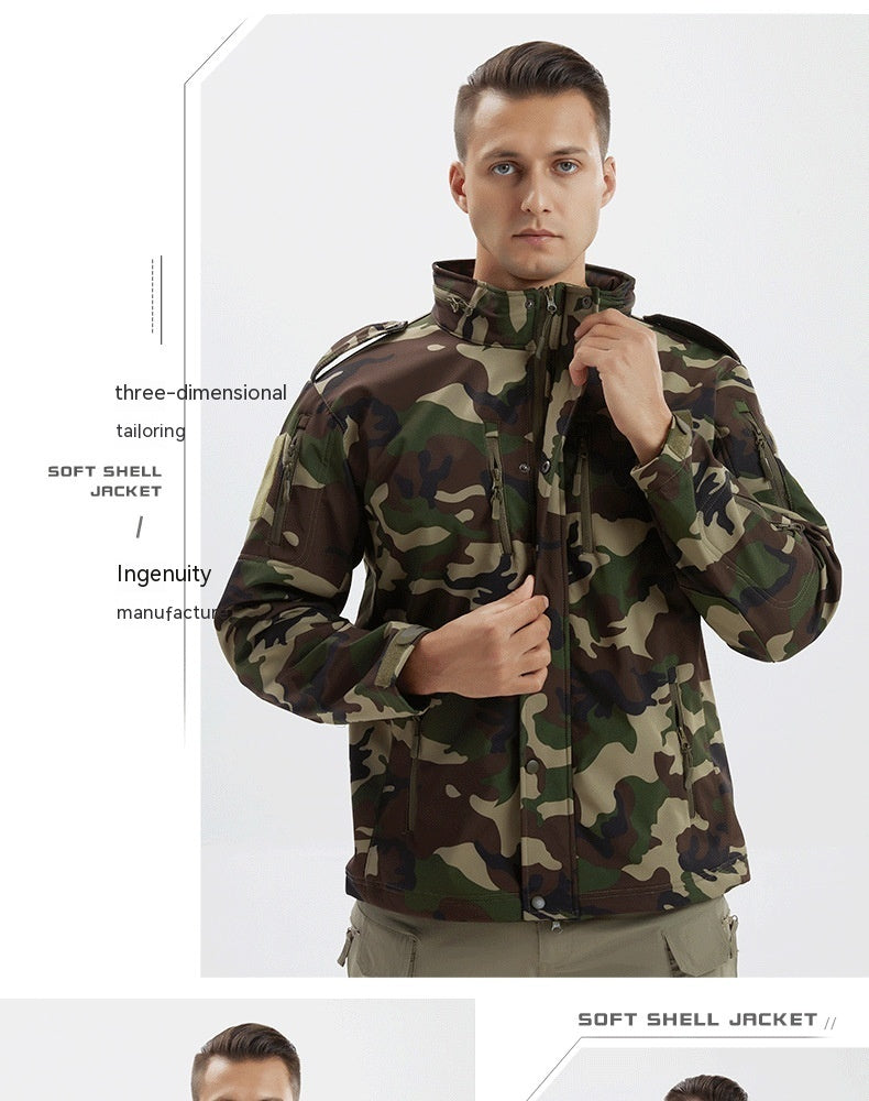 Camouflage Waterproof Soft Shell Jacket