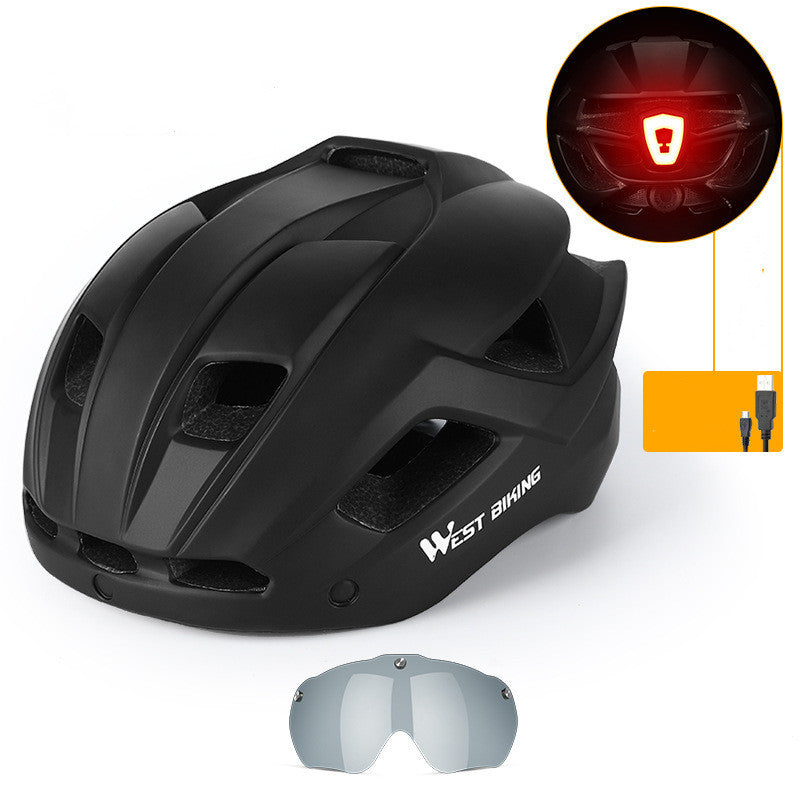 Cycling Helmet Integrated With Goggles Helmet