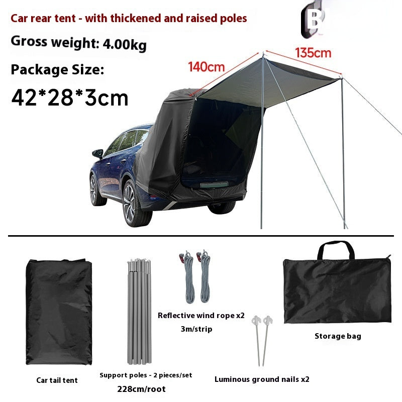 Outdoor Camping Roof Rear Tent