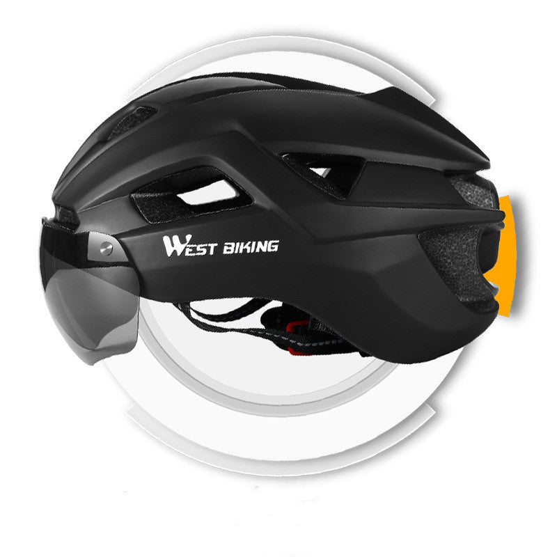 Cycling Helmet Integrated With Goggles Helmet