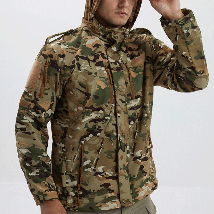 Camouflage Waterproof Soft Shell Jacket