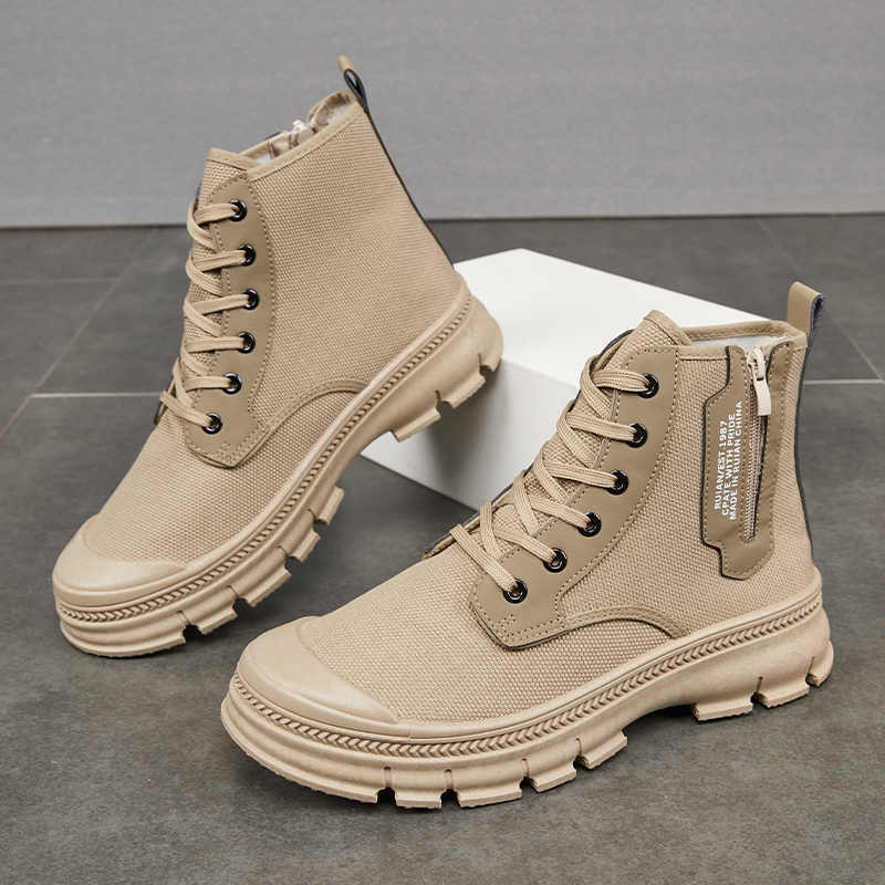 Hiking Boots Men's Side Zipper High-top