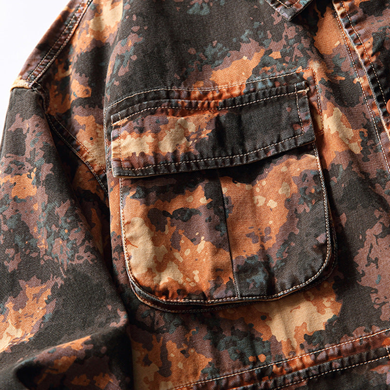 Tie-dye Camouflage Workwear Jacket