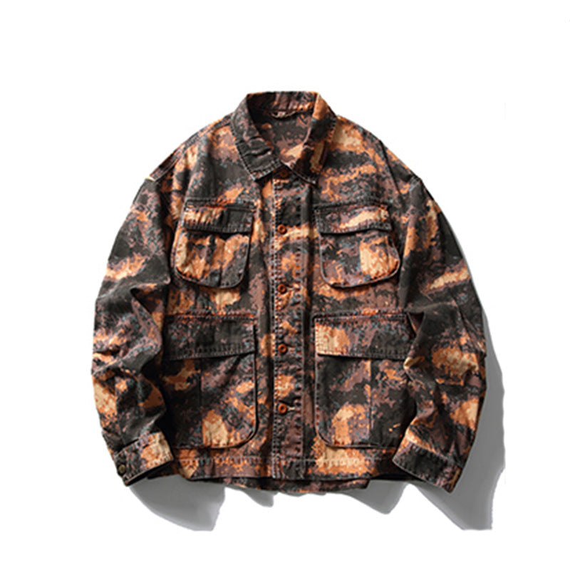 Tie-dye Camouflage Workwear Jacket