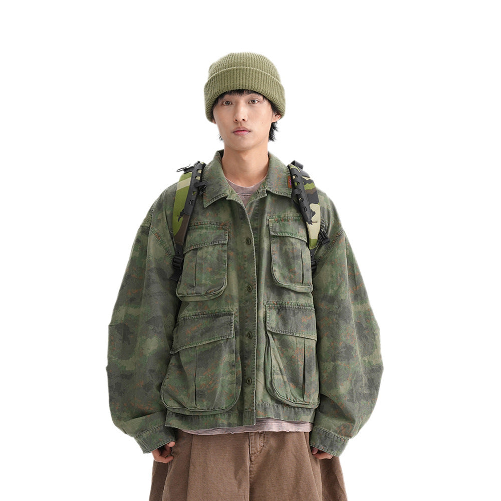 Tie-dye Camouflage Workwear Jacket