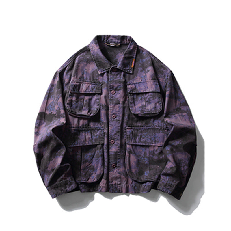 Tie-dye Camouflage Workwear Jacket