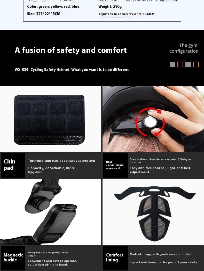 Bicycle Helmet Full Boud Edage Belt Fly