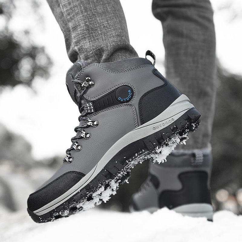 Winter Snow Boots Men Warm Plush Ankle