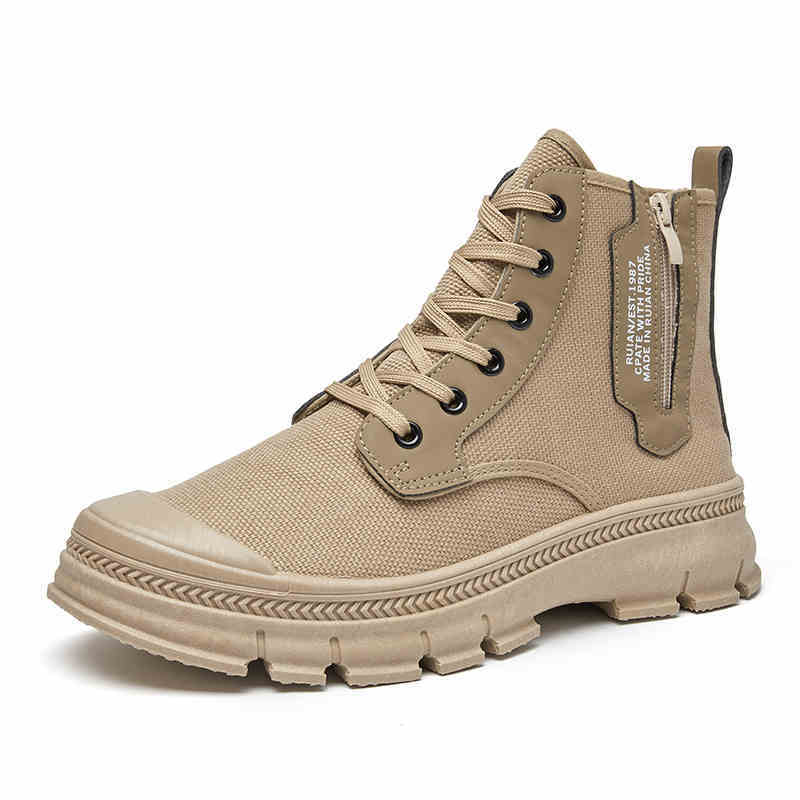 Hiking Boots Men's Side Zipper High-top